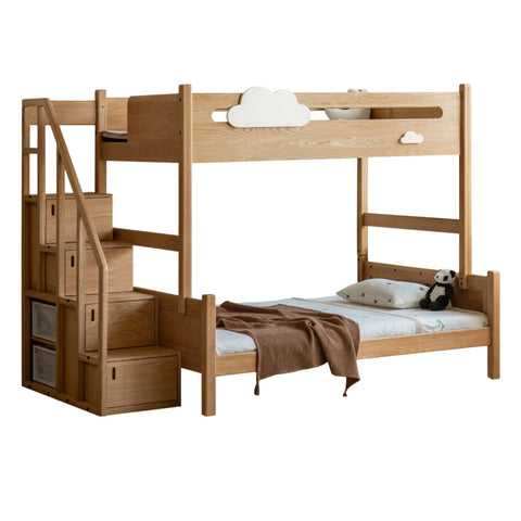 Oak solid wood Multi-functional Bunk Bed.