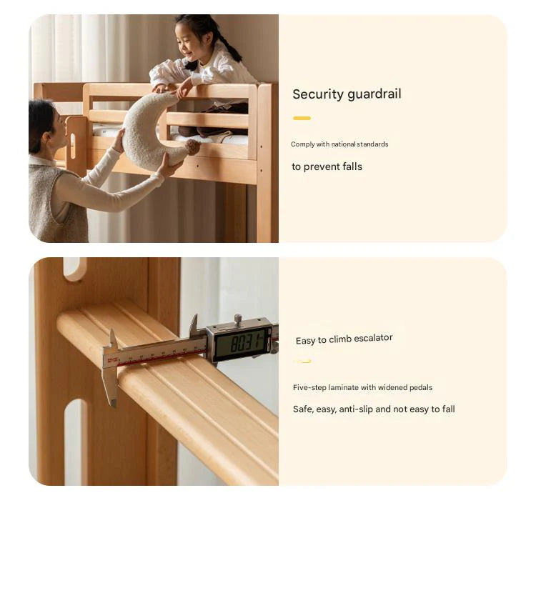 Beech, Birch Solid Wood Bunk Bed.