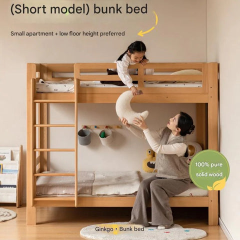 Beech, Birch Solid Wood Bunk Bed.