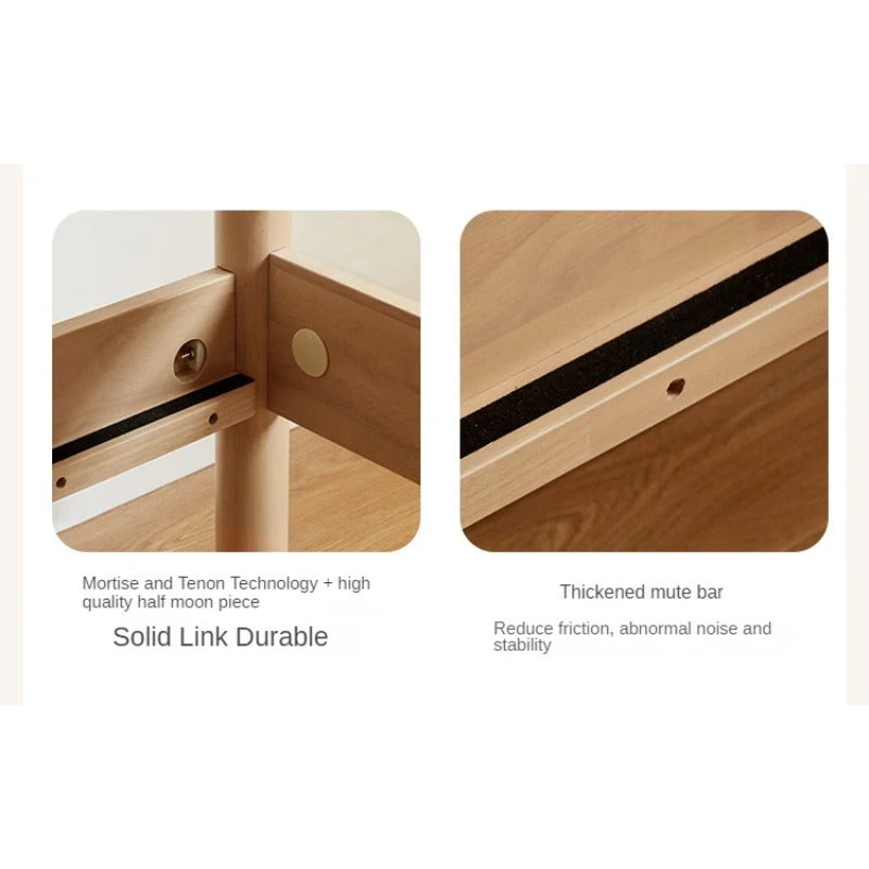 Rubber wood bunk bed.