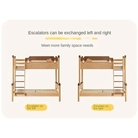 Rubber wood bunk bed.