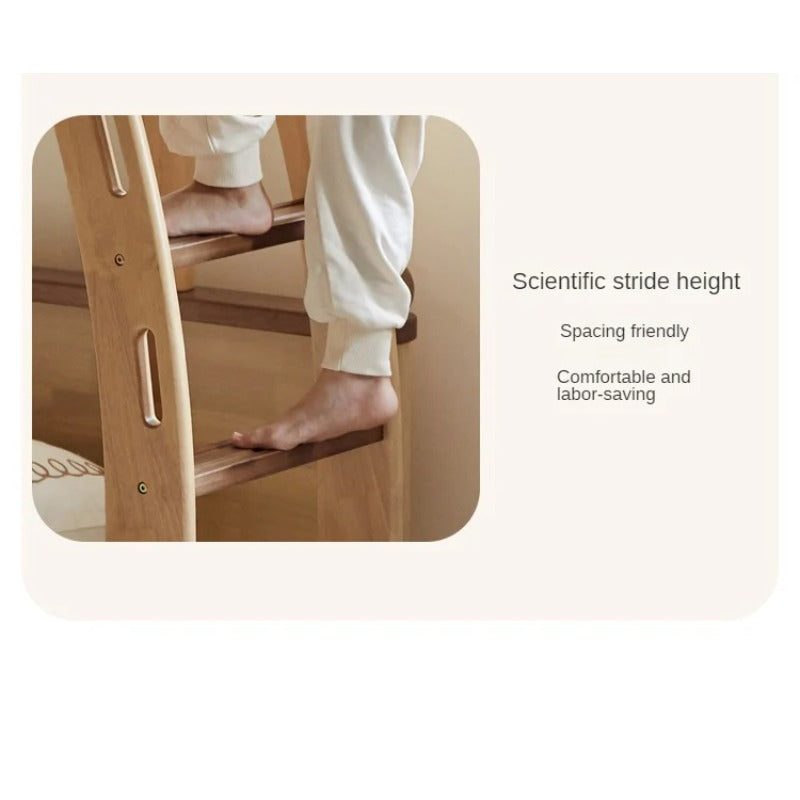 Rubber wood bunk bed.