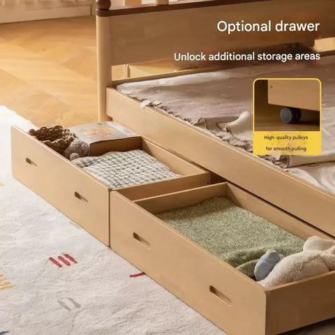 Rubber wood bunk bed.