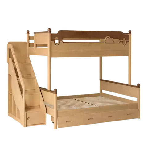 Rubber wood bunk bed.