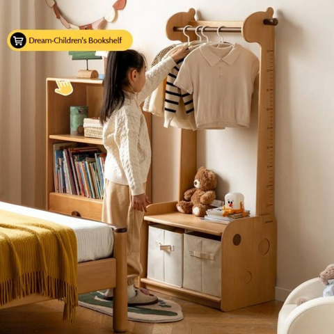 Beech, Solid Rubberwood Children's Clothing Rack