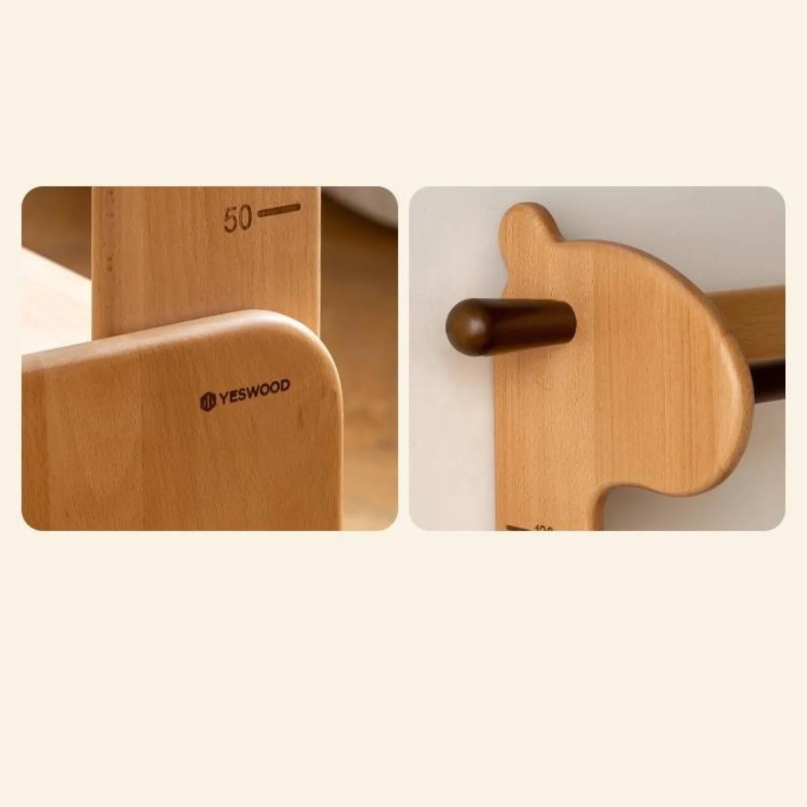 Beech, Solid Rubberwood Children's Clothing Rack