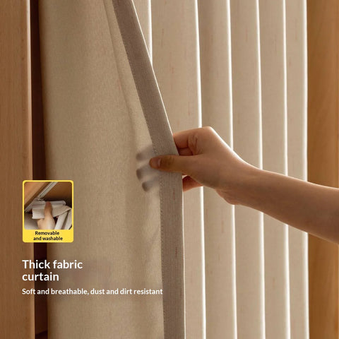 Beech Solid Wood Children's Curtain Wardrobe