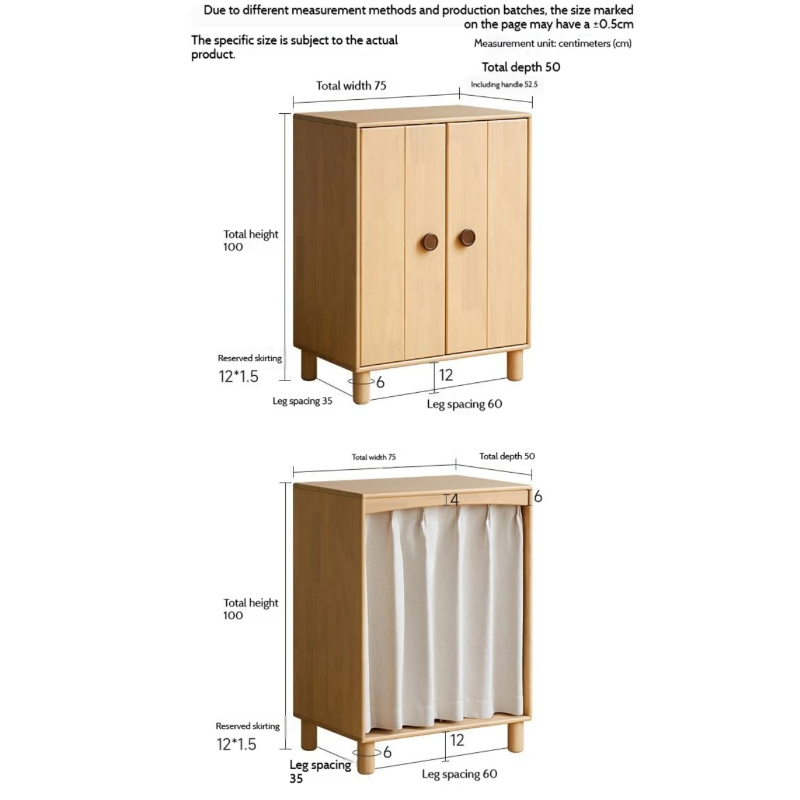 Solid Rubberwood Children's Wardrobe