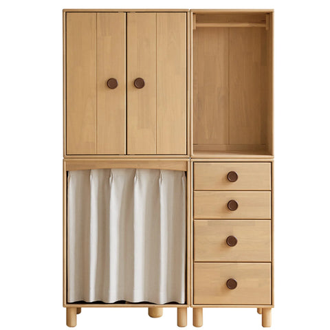 Solid Rubberwood Children's Wardrobe