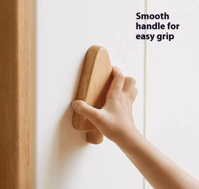 Solid Rubberwood Modern Kids Sliding Door Wardrobe