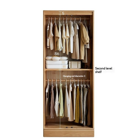 Oak Solid Wood Original Wood Style Children's Wardrobe