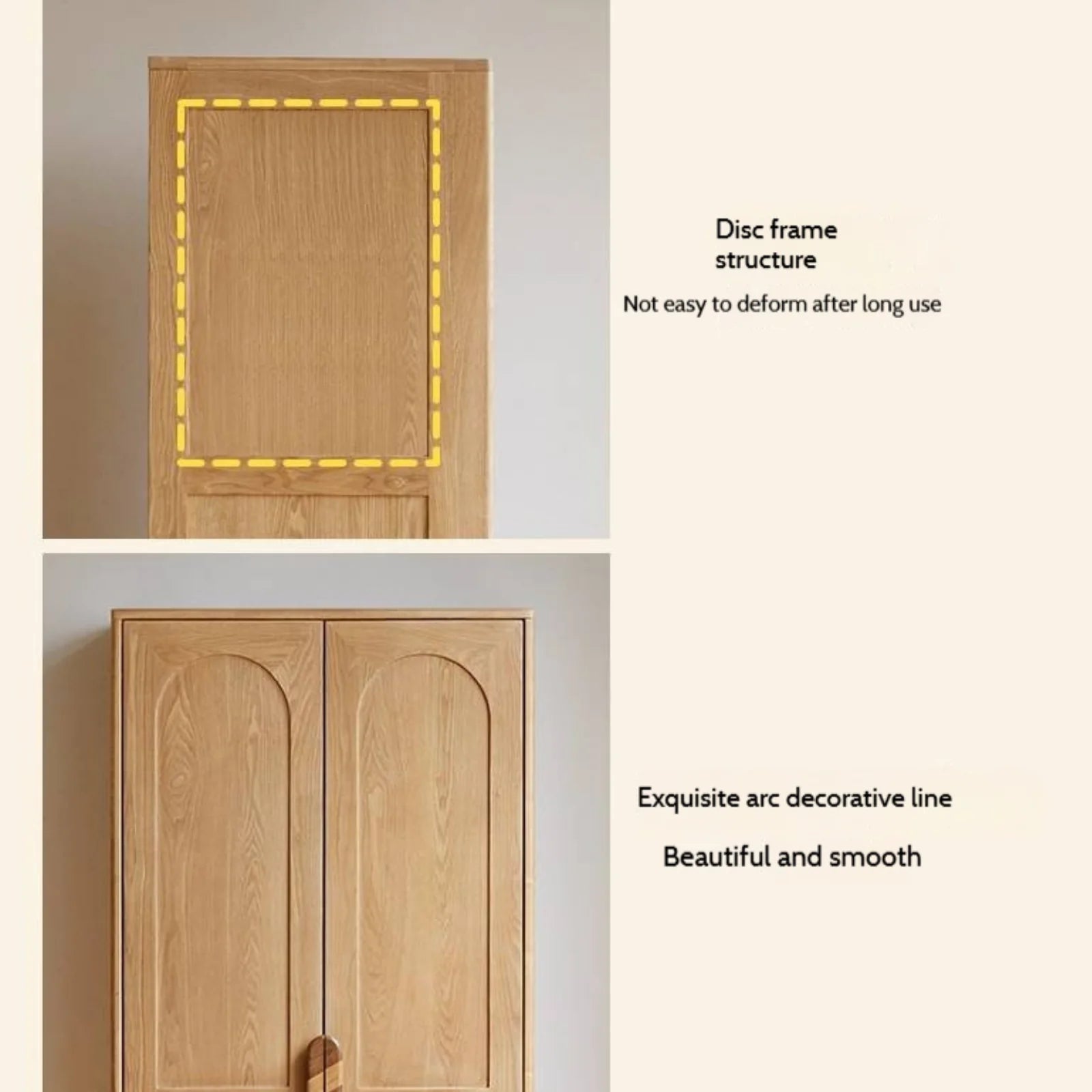 Oak Solid Wood Original Wood Style Children's Wardrobe