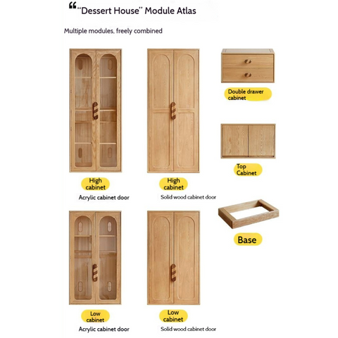 Oak Solid Wood Original Wood Style Children's Wardrobe