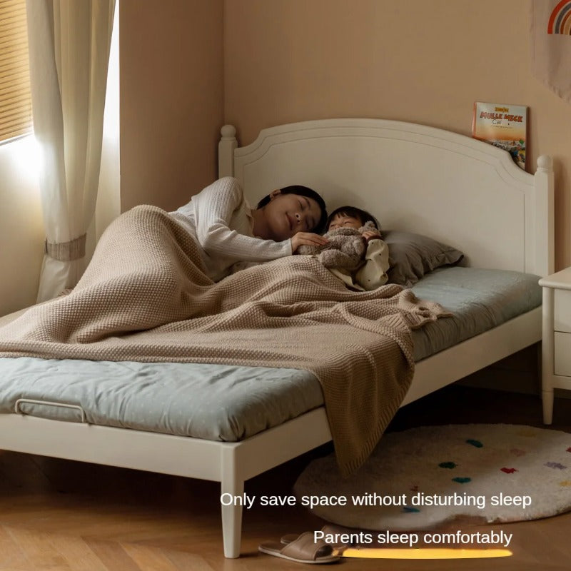 Rubber Wood  Children's Bed American Cream Style.