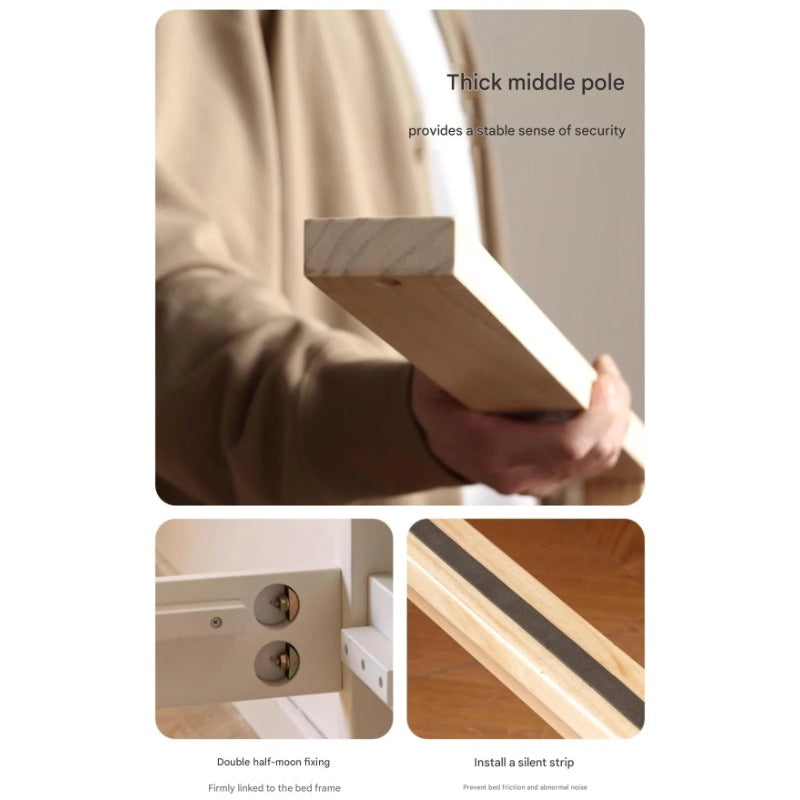 Rubber Wood  Children's Bed American Cream Style.