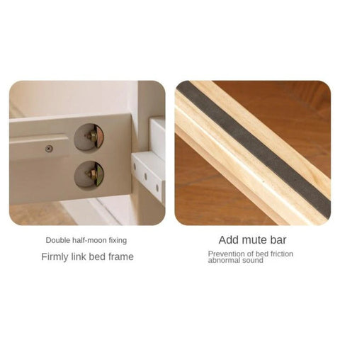 Rubber Wood  Children's Bed American Cream Style.