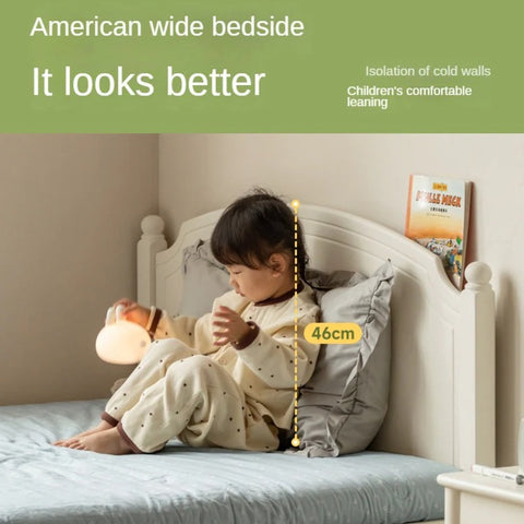 Rubber Wood  Children's Bed American Cream Style.