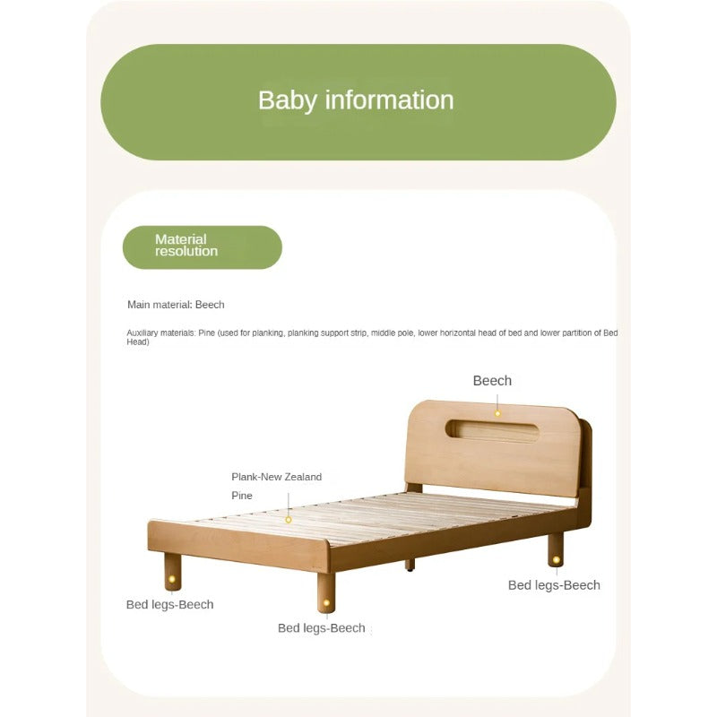 Beech Solid Wood Children's Storage Bed