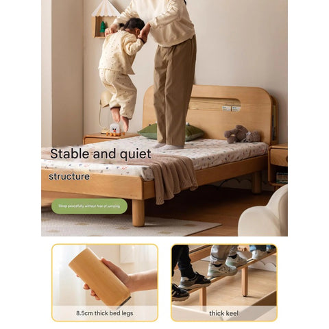 Beech Solid Wood Children's Storage Bed