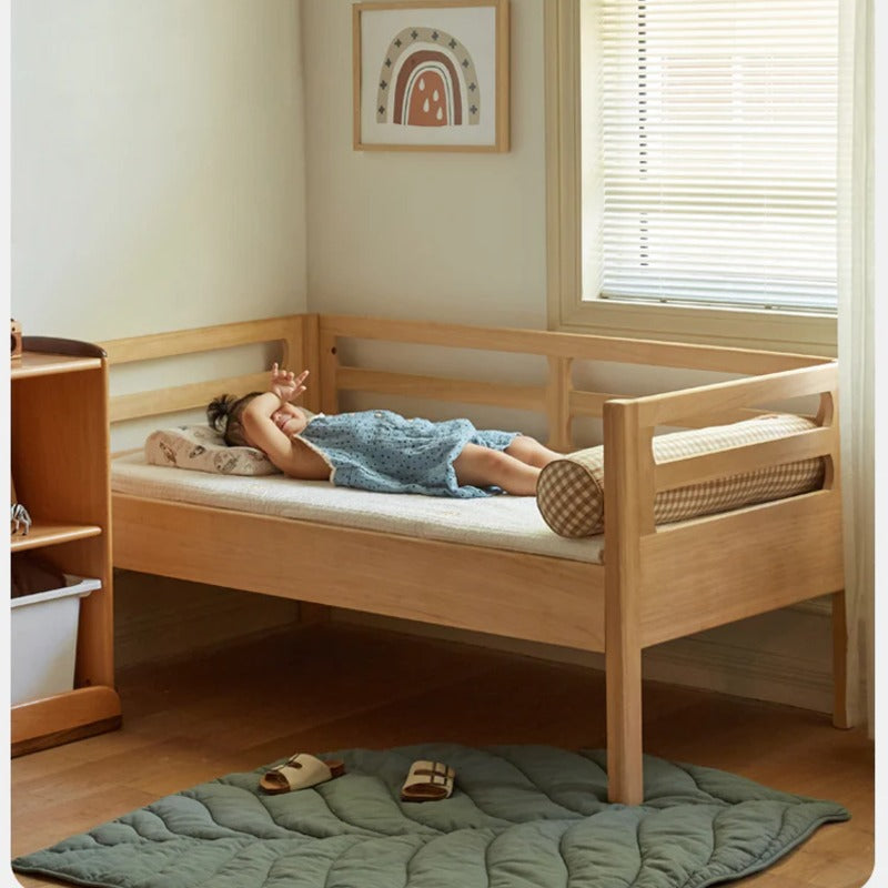 Solid wood children's splicing bed