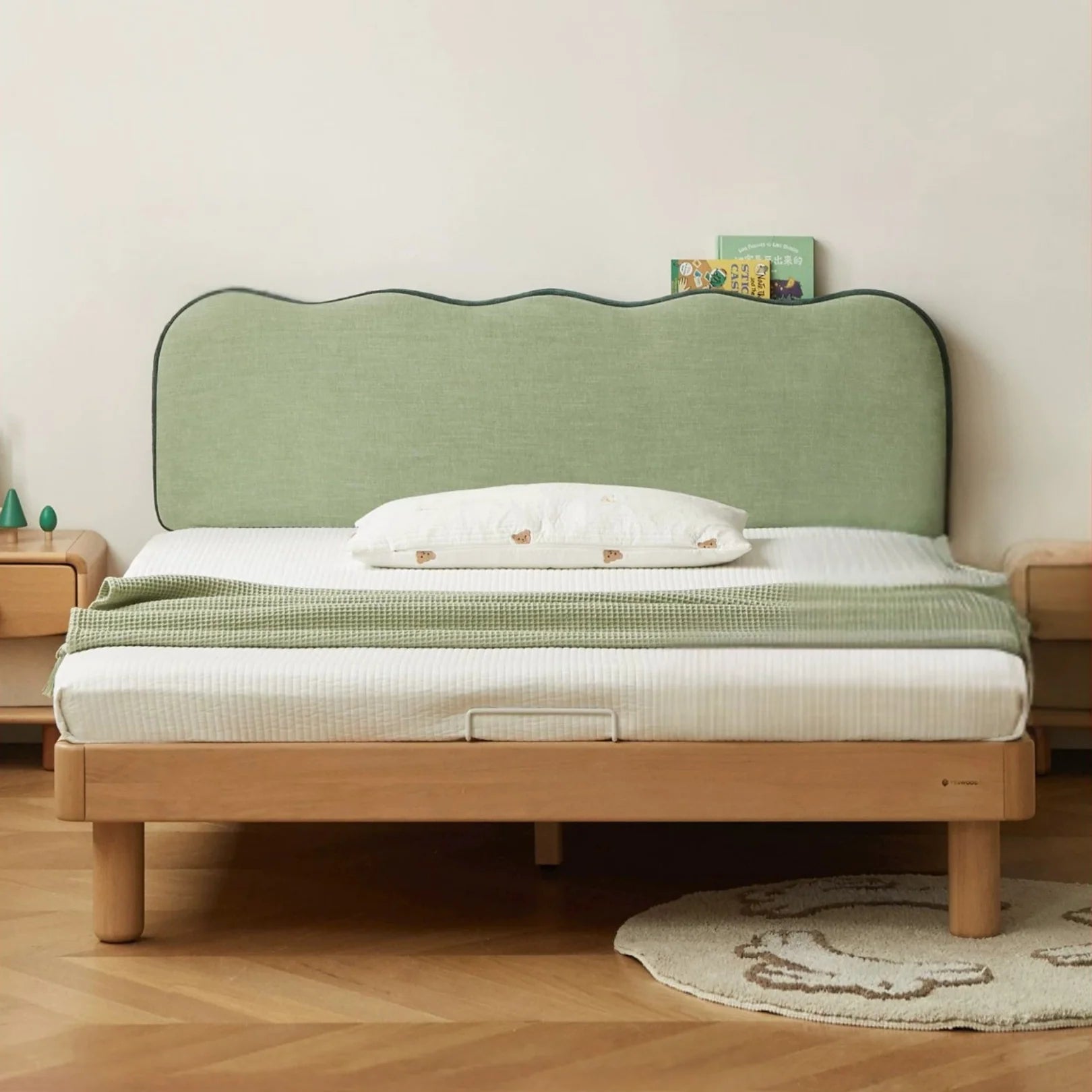 Beech Solid Wood Children's Modern Soft Bed