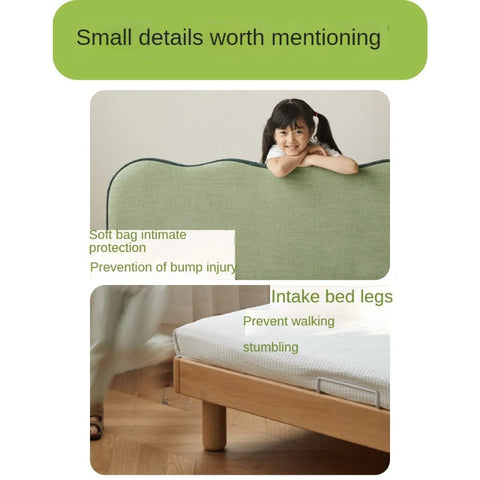Beech Solid Wood Children's Modern Soft Bed