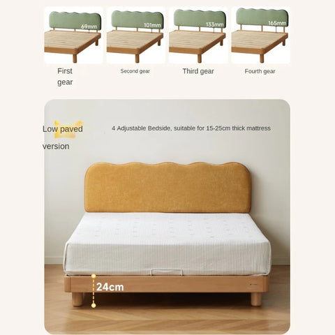 Beech Solid Wood Children's Modern Soft Bed