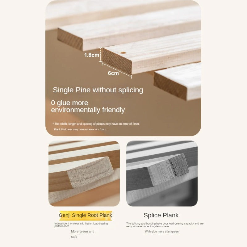 Beech Solid Wood Children's Modern Soft Bed