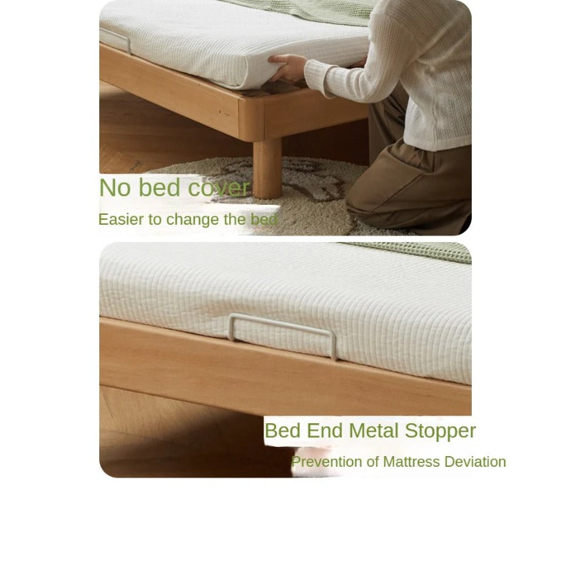 Beech Solid Wood Children's Modern Soft Bed