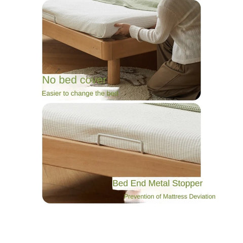 Beech Solid Wood Children's Modern Soft Bed