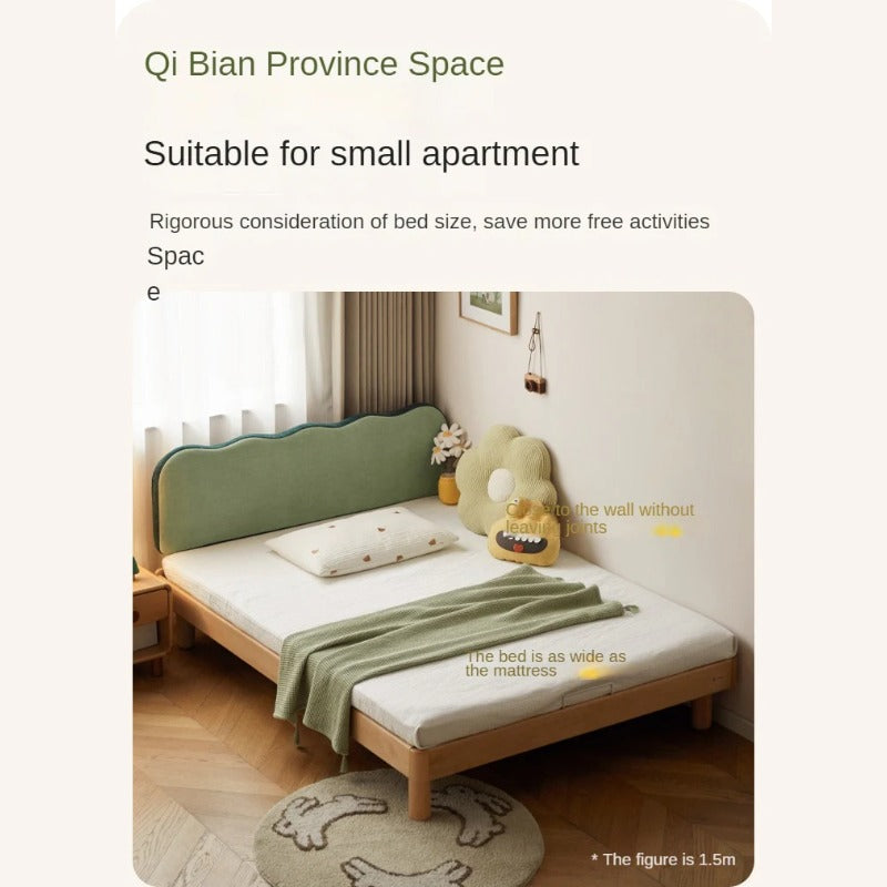 Beech Solid Wood Children's Modern Soft Bed