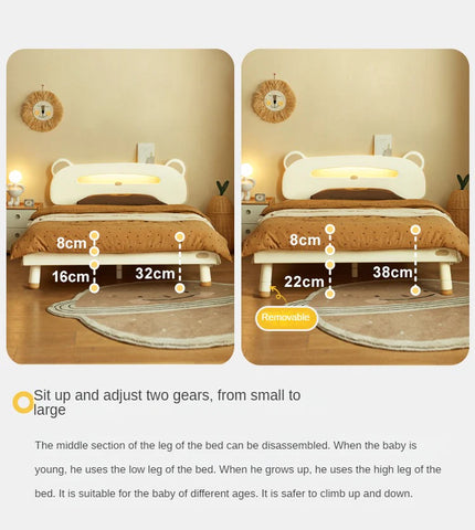 Poplar solid wood Little White Bear kids Bed<
