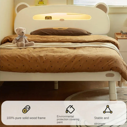 Poplar solid wood Little White Bear kids Bed<