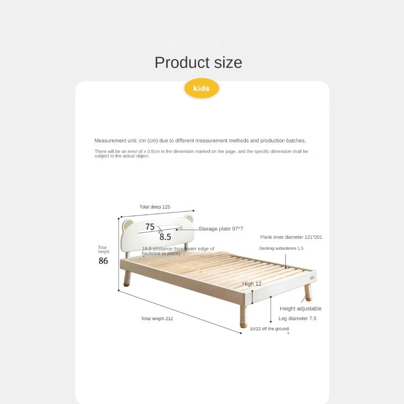 Poplar solid wood Little White Bear kids Bed<