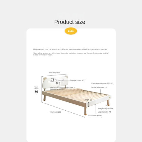 Poplar solid wood Little White Bear kids Bed<