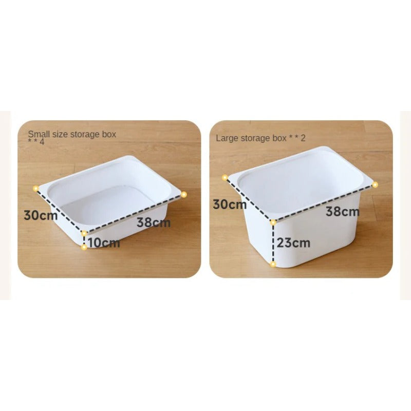 Rubberwood, Oak Solid Wood Children's Box Platform Bed, Headboard-Free Bed