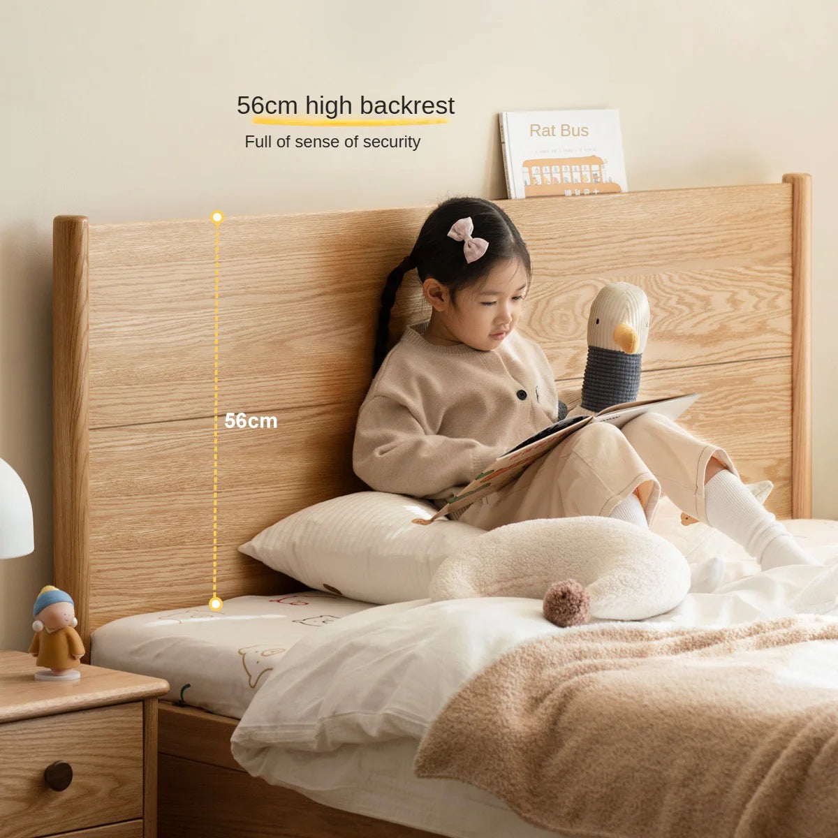 Beech Solid Wood Children's Box Bed
