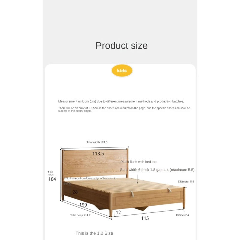 Beech Solid Wood Children's Box Bed