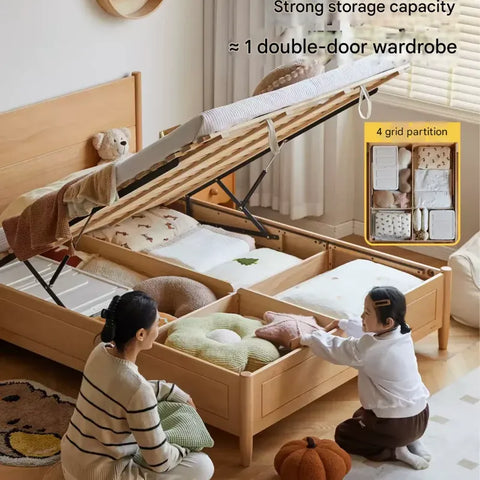 Beech Solid Wood Children's Box Bed