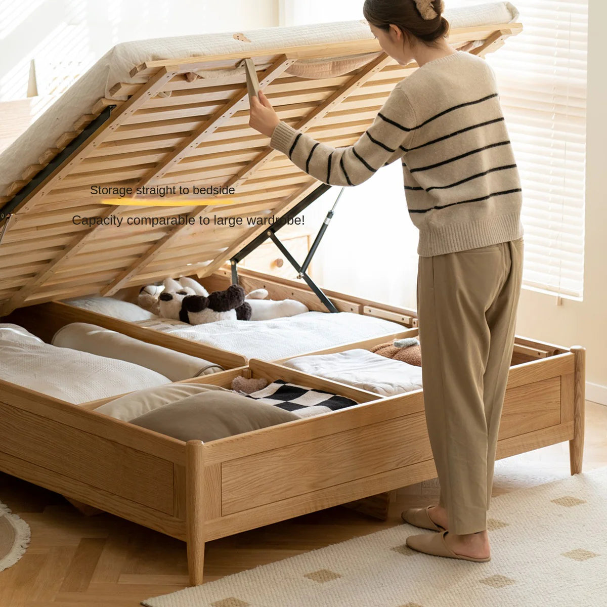 Beech Solid Wood Children's Box Bed