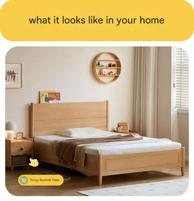 Beech Solid Wood Children's Box Bed