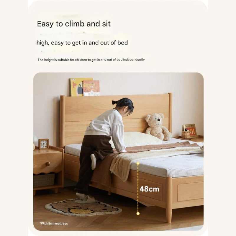 Beech Solid Wood Children's Box Bed