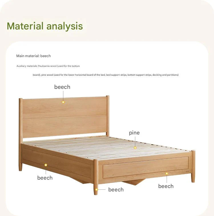 Beech Solid Wood Children's Box Bed