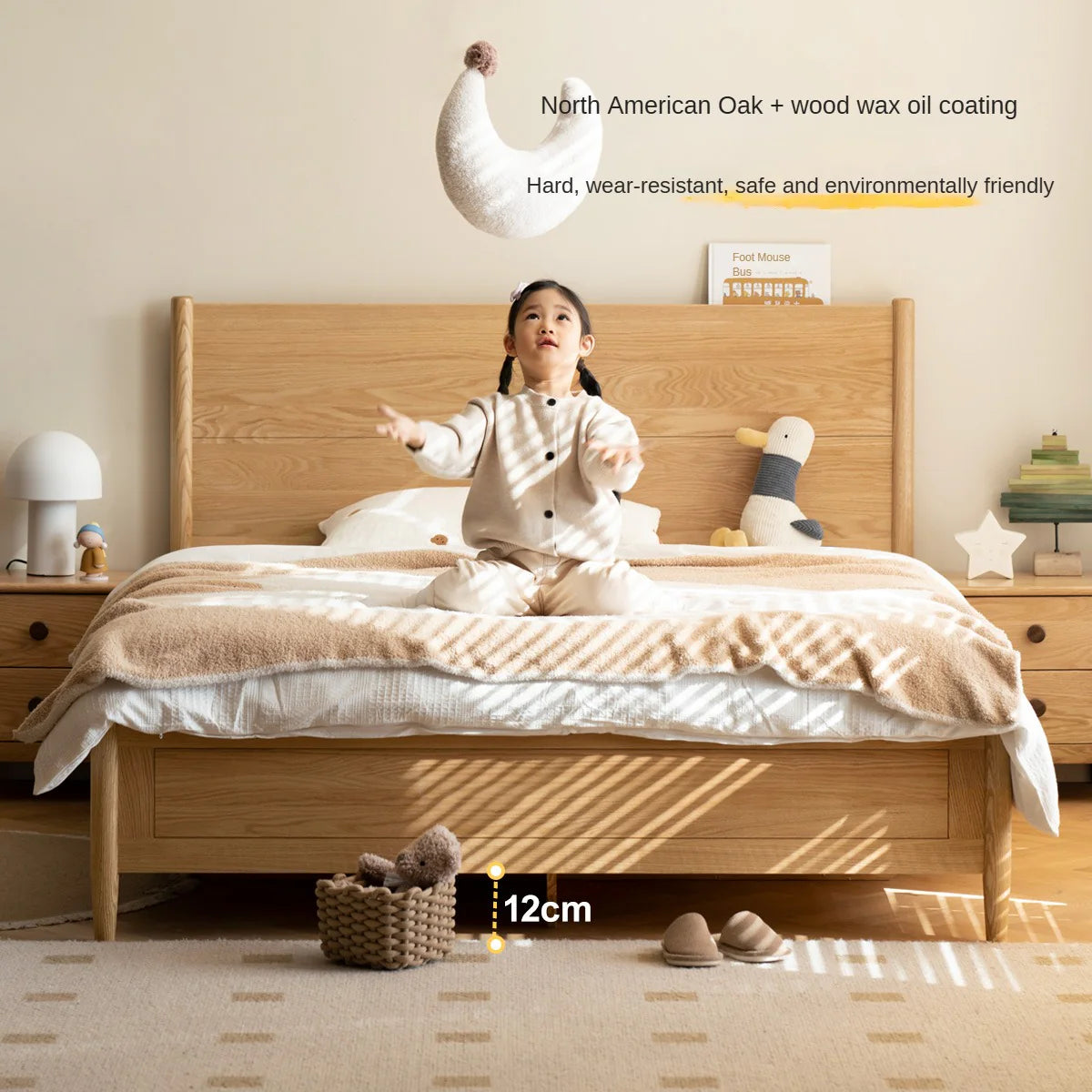 Beech Solid Wood Children's Box Bed