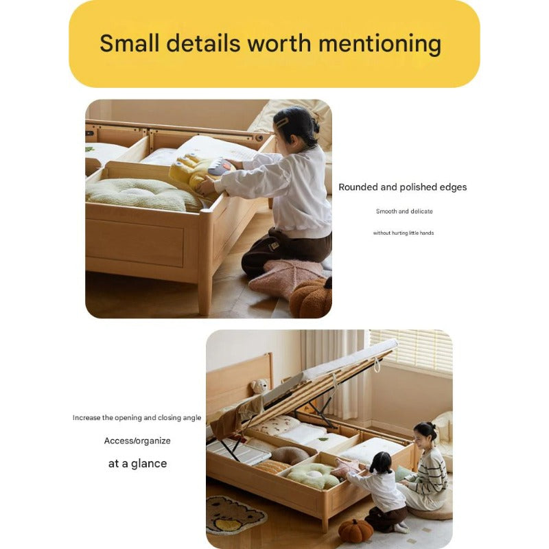 Beech Solid Wood Children's Box Bed