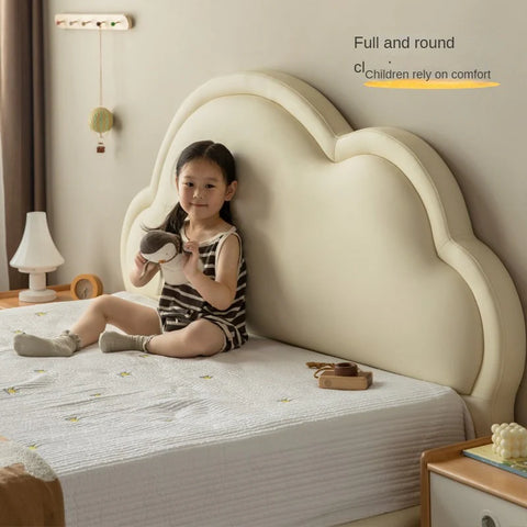 Сream style Organic Leather kid's Cloud Bed<