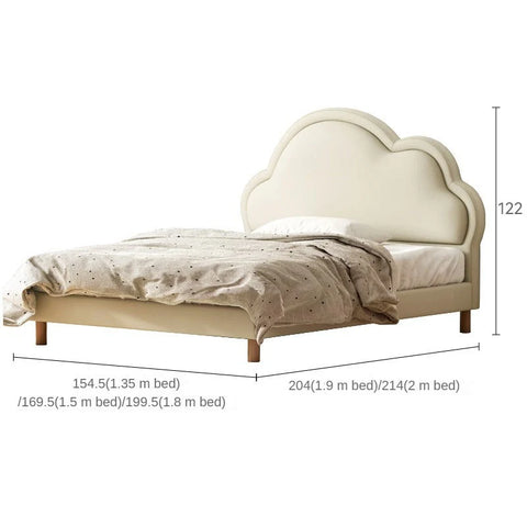 Сream style Organic Leather kid's Cloud Bed<