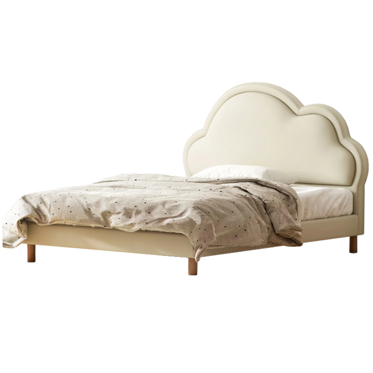 Сream style Organic Leather kid's Cloud Bed<