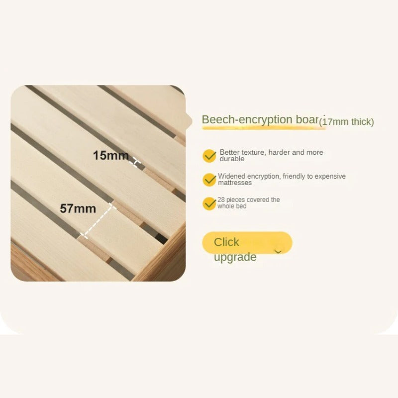 Rubber wood, Poplar Solid Wood Children's Bed Cream Soft Bag Headboard<