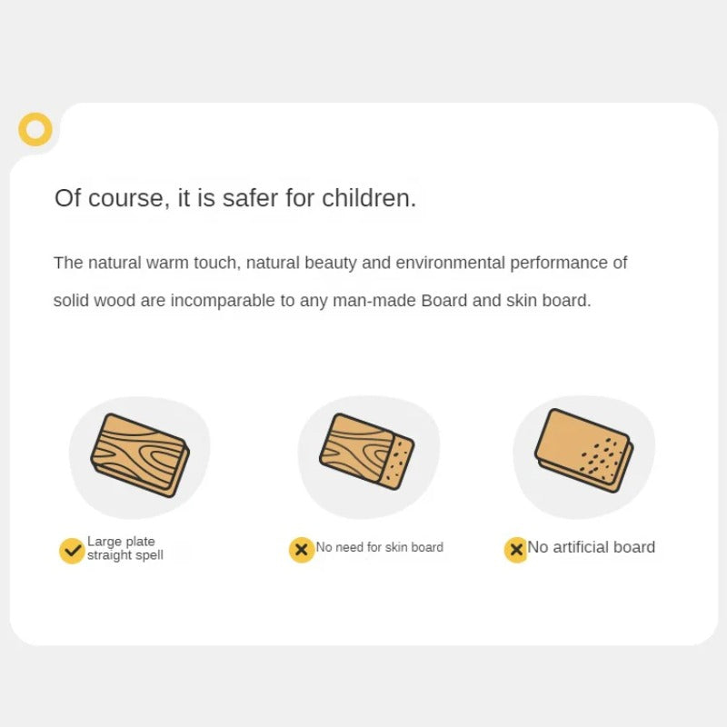 Oak solid wood single with guardrail bed